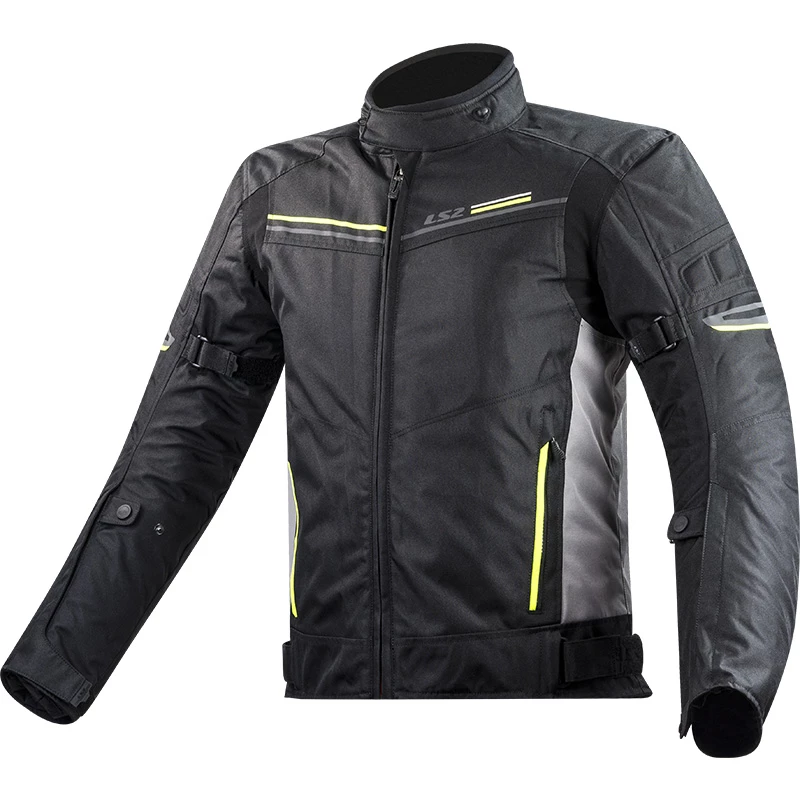 Budget π Textile Ls2 Shadow Jacket Black Titanium Hv Yellow π