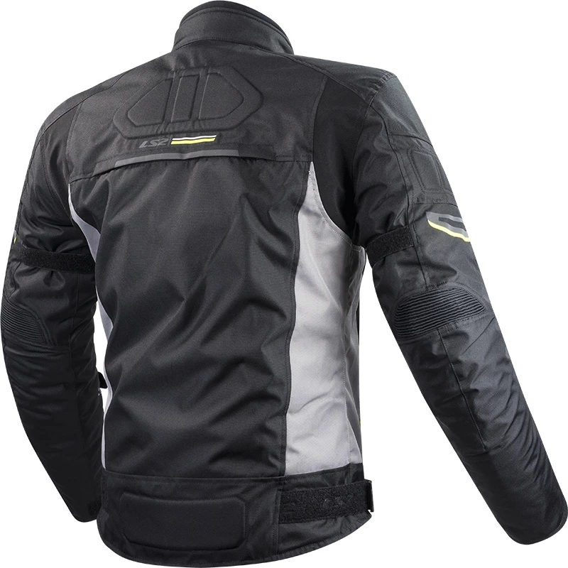 Budget π Textile Ls2 Shadow Jacket Black Titanium Hv Yellow π - Image 2