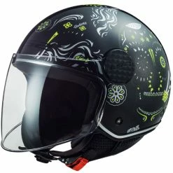Best Sale ❤️ Plastic Ls2 Sphere Lux Of558 Maxca Helmet Black Yellow 😉