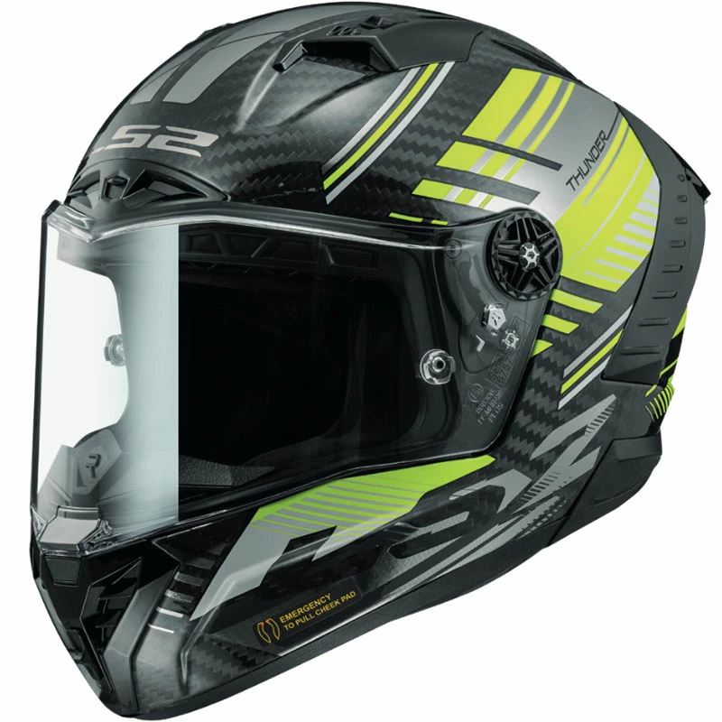 Budget π Fiber Ls2 Ff805 Thunder Carbon Volt Helmet Black Yellow π€©