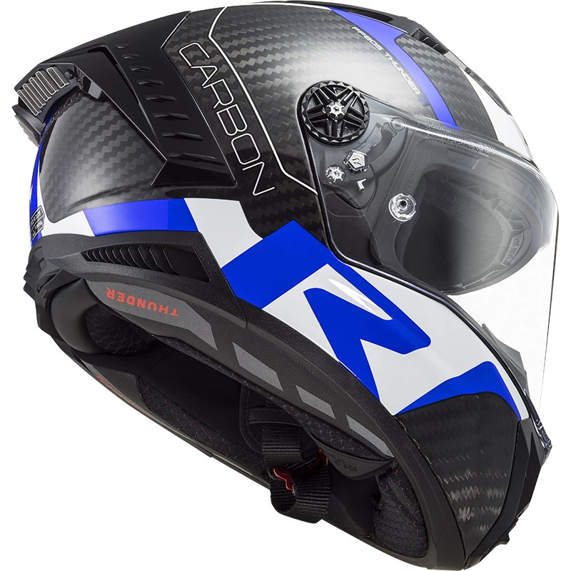 New π€© Fiber Ls2 Ff805 Thunder Carbon Racing1 Helmet Blue White π― - Image 3