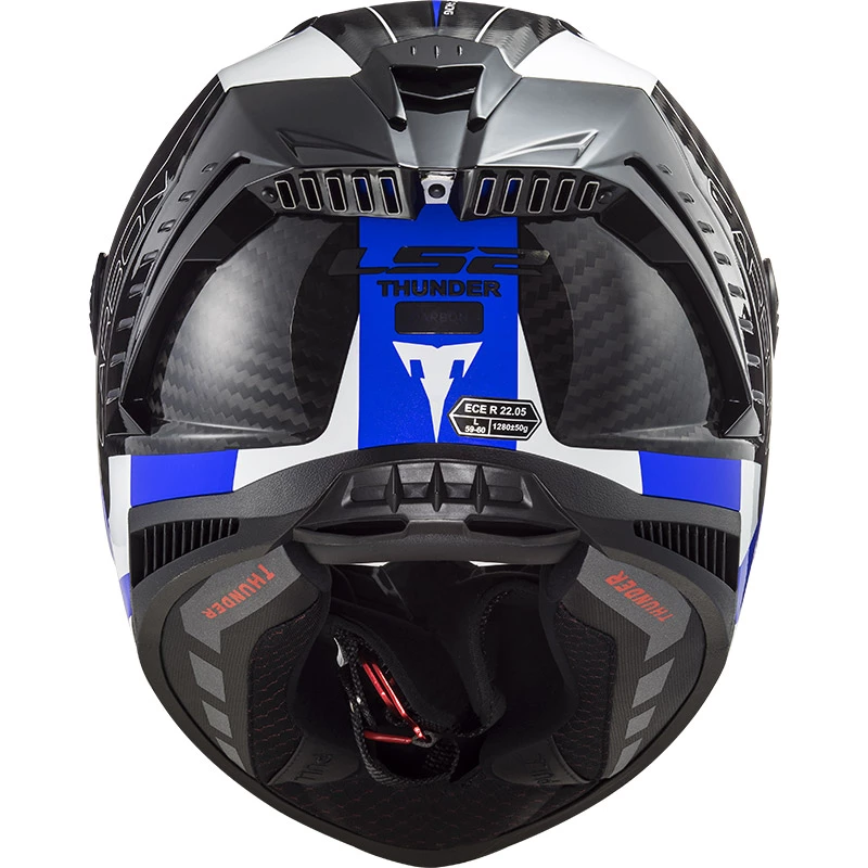 New π€© Fiber Ls2 Ff805 Thunder Carbon Racing1 Helmet Blue White π― - Image 4