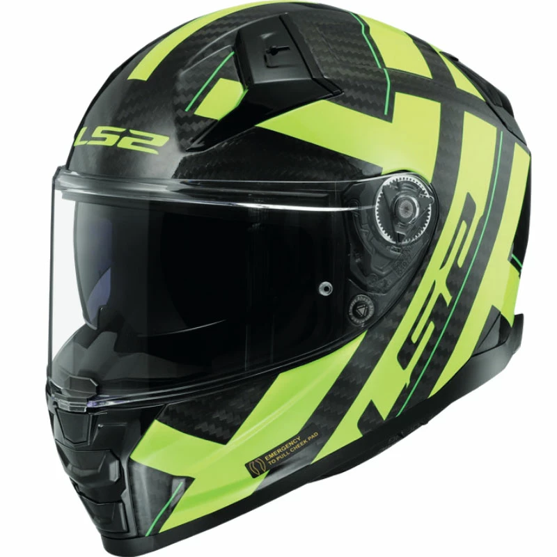 Cheap 👍 Fiber Ls2 Ff811 Vector 2 Carbon Strong Helmet Yellow 😉