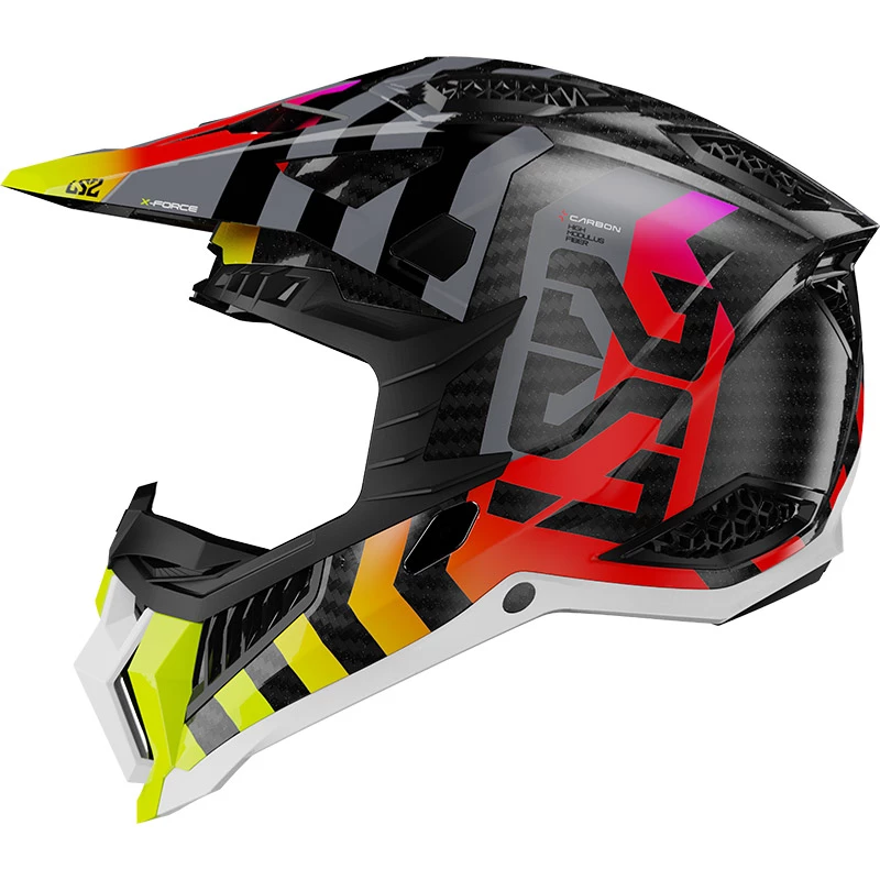 Flash Sale ❤️ Fiber Ls2 Mx703 X-force Barrier Helmet Yellow Red 🎁 - Image 2