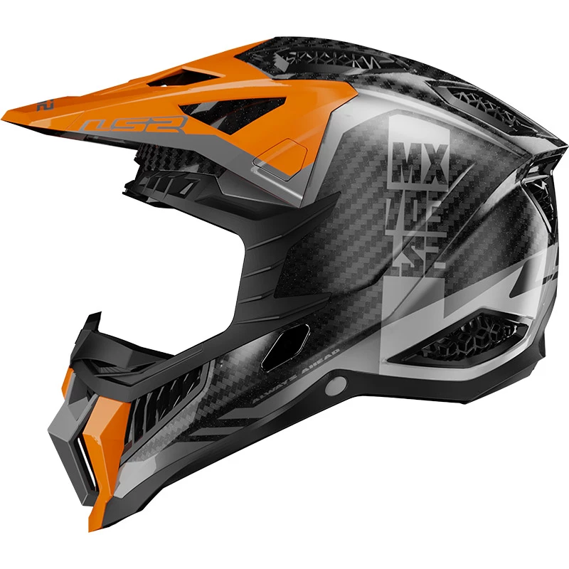 Buy 😀 Fiber Ls2 Mx703 X-force Victory Helmet Titanium Orange 🛒 - Image 2