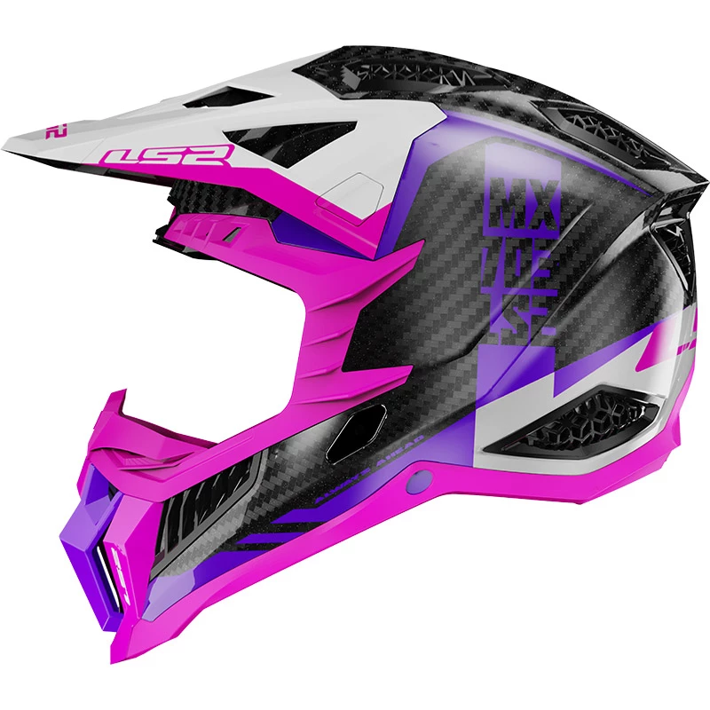 Brand new ❤️ Fiber Ls2 Mx703 X-force Victory Helmet Pink Violet 😀 - Image 2