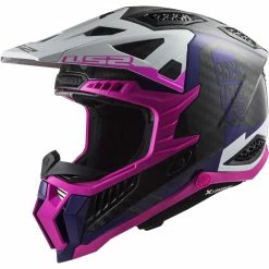 Brand new ❤️ Fiber Ls2 Mx703 X-force Victory Helmet Pink Violet 😀