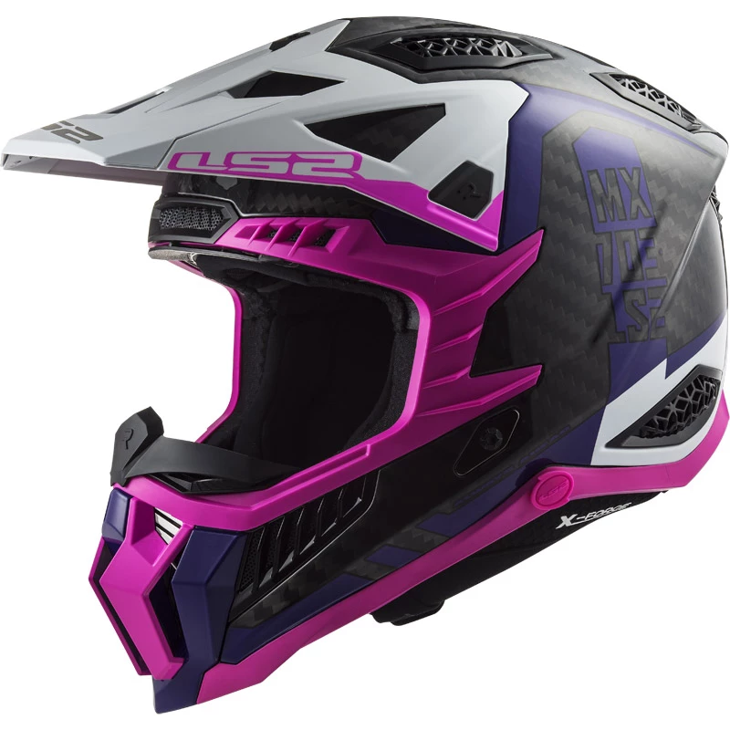 Brand new ❤️ Fiber Ls2 Mx703 X-force Victory Helmet Pink Violet 😀